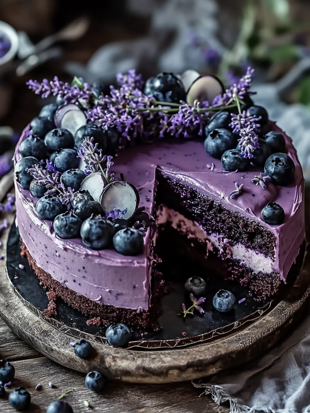 Blueberry Chocolate Lavender Dream Cake for Sweet Indulgence 5 Blueberry Chocolate Lavender Dream Cake