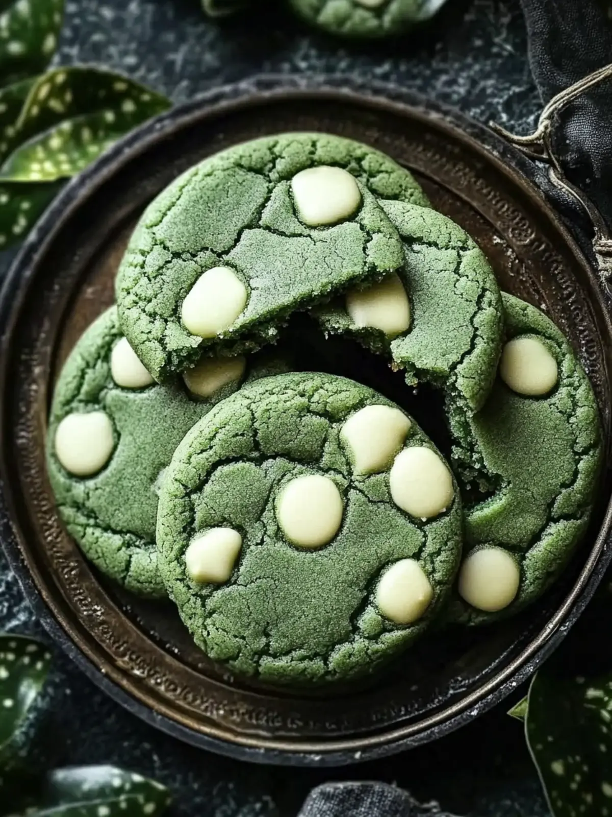 Deliciously Soft Green Velvet Cookies with White Chocolate Drizzle 3 Green Velvet Cookies