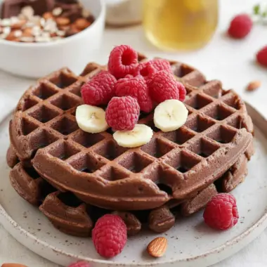 Delicious Chocolate Almond Oat Waffles for Guilt-Free Indulgence 9 Chocolate Almond Oat Waffles