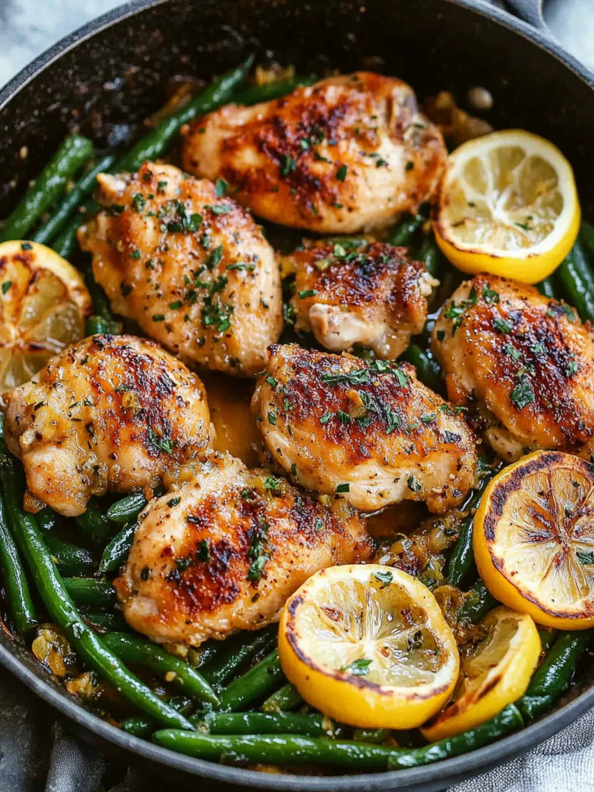 Lemon Garlic Butter Chicken and Green Beans Skillet Delight 2 Lemon Garlic Butter Chicken and Green Beans Skillet