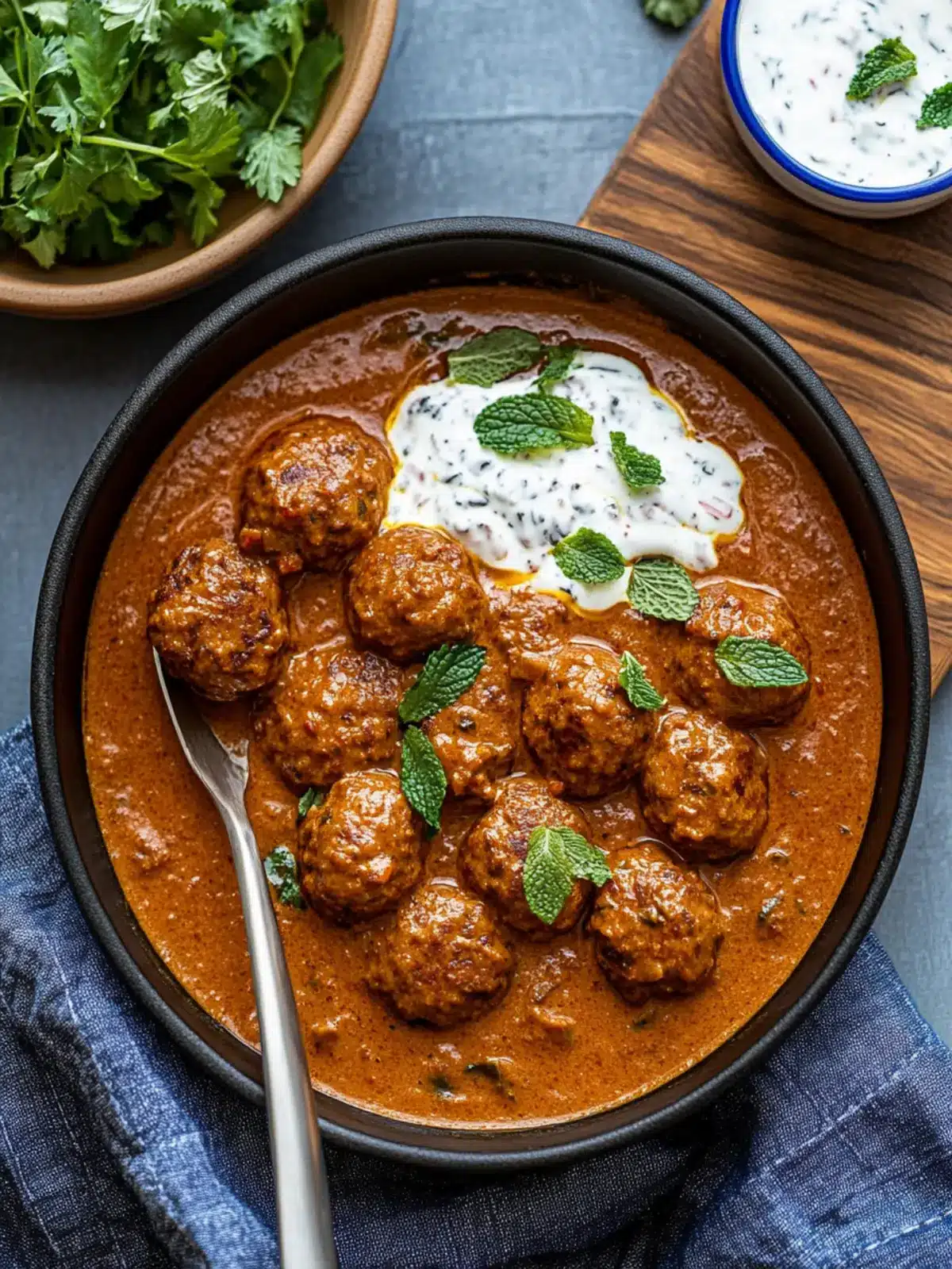 Lamb Kofta Curry with Mint Yoghurt for a Cozy Dinner Night 5 Lamb Kofta Curry with Mint Yoghurt