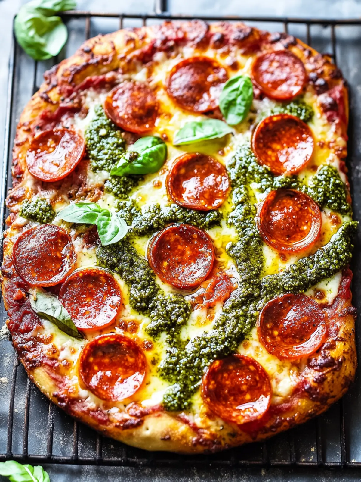 Pepperoni and Roasted Jalapeno Pesto Pan Pizza: Homemade Bliss 5 Pepperoni and Roasted Jalapeno Pesto Pan Pizza