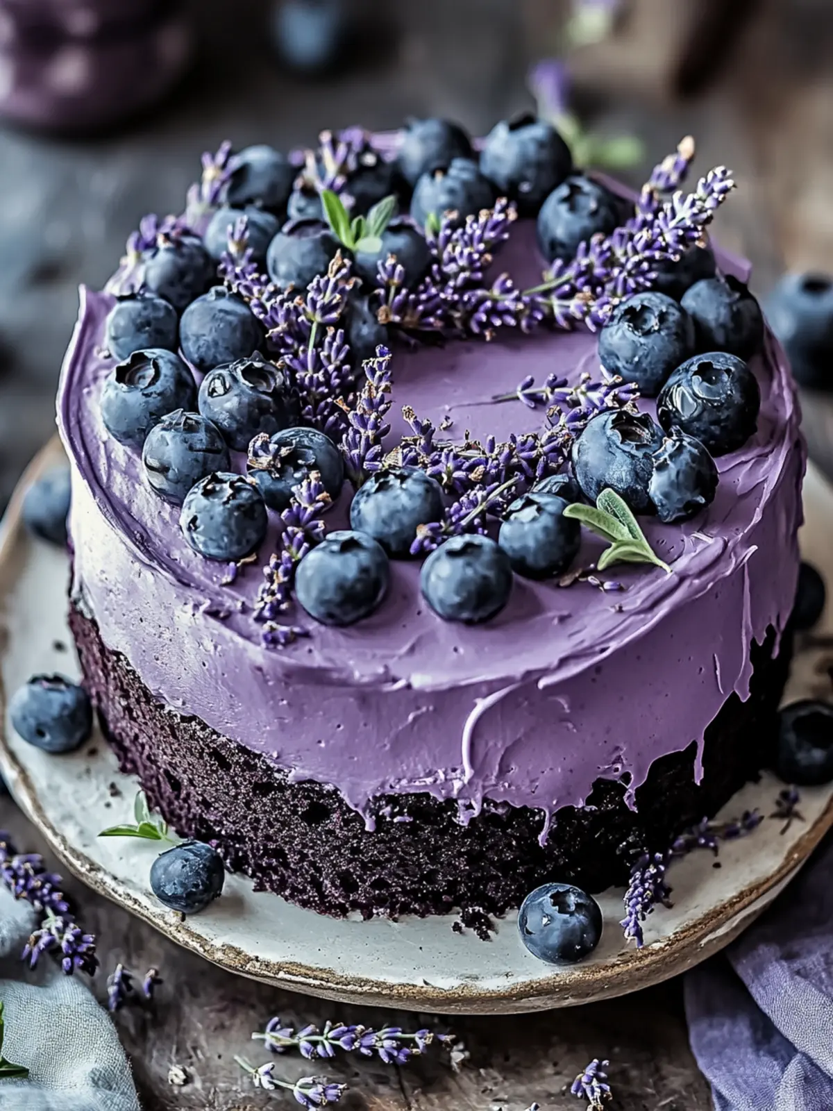 Blueberry Chocolate Lavender Dream Cake for Sweet Indulgence 4 Blueberry Chocolate Lavender Dream Cake