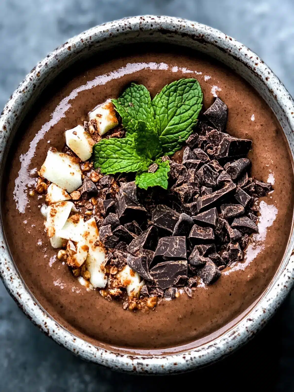 Creamy Mint Chocolate Smoothie Bowl to Energize Your Day 5 Mint Chocolate Smoothie Bowl