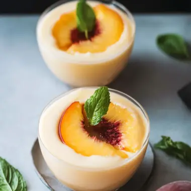 Peach Posset Delight in Juicy Peach Cups for Summer Bliss 9 Peach Posset