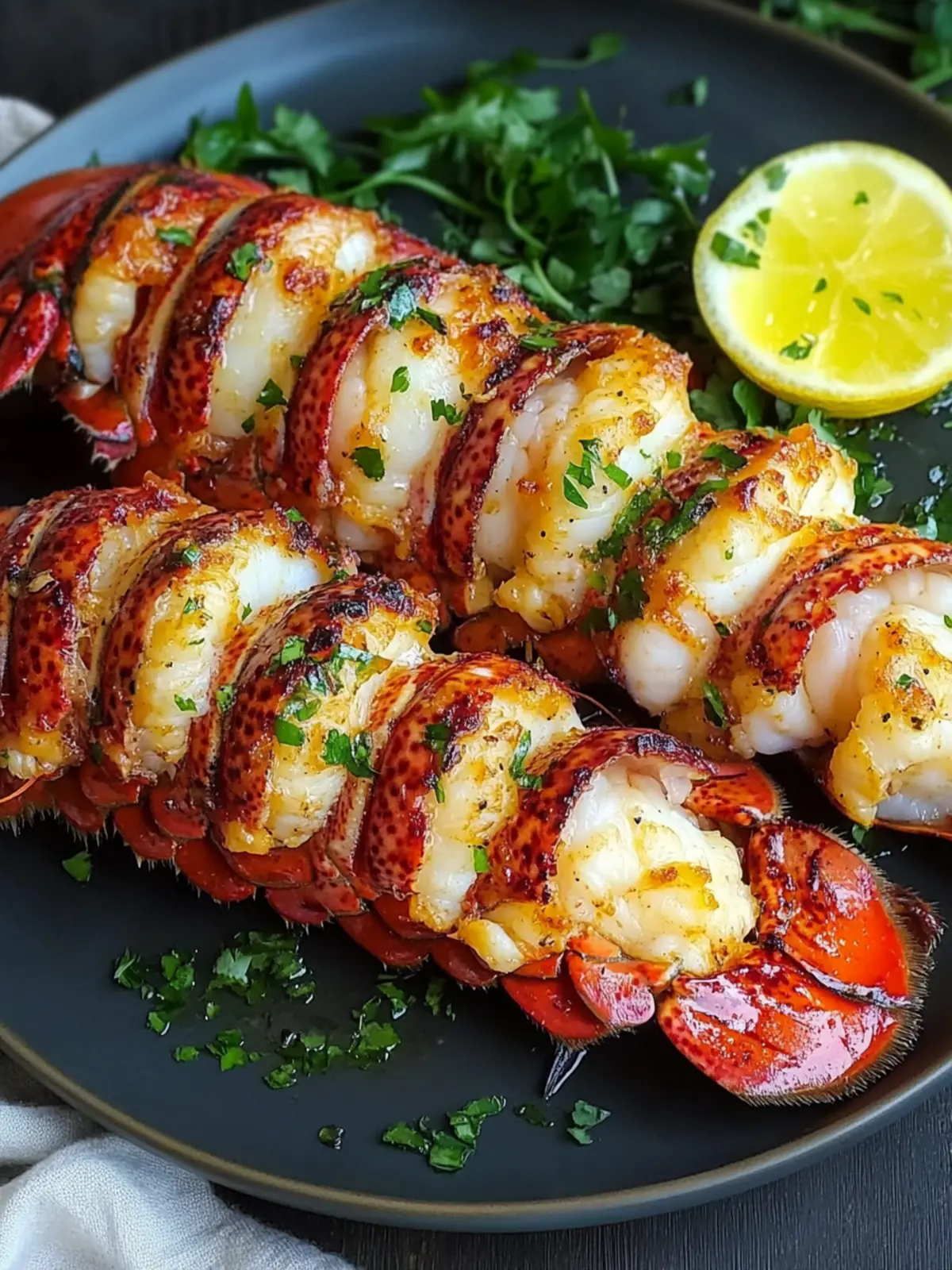 Mouthwatering Grilled Lobster Tails with Lemon Garlic Butter 2 Grilled Lobster Tails