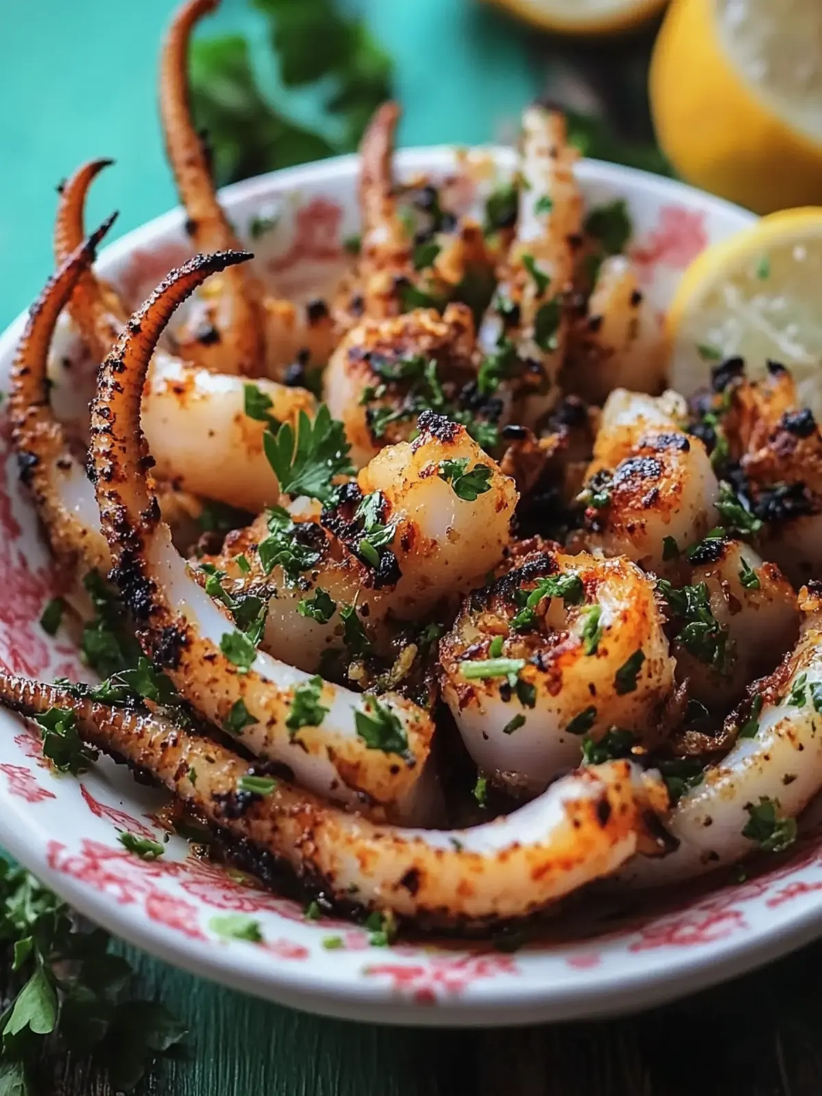 Savory Garlic Parsley Grilled Squid Tapas for Easy Entertaining 5 Garlic Parsley Grilled Squid Tapas