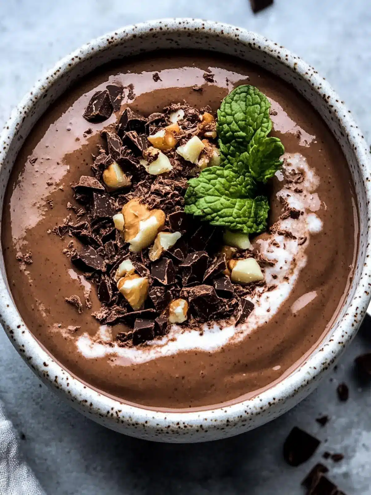 Creamy Mint Chocolate Smoothie Bowl to Energize Your Day 2 Mint Chocolate Smoothie Bowl
