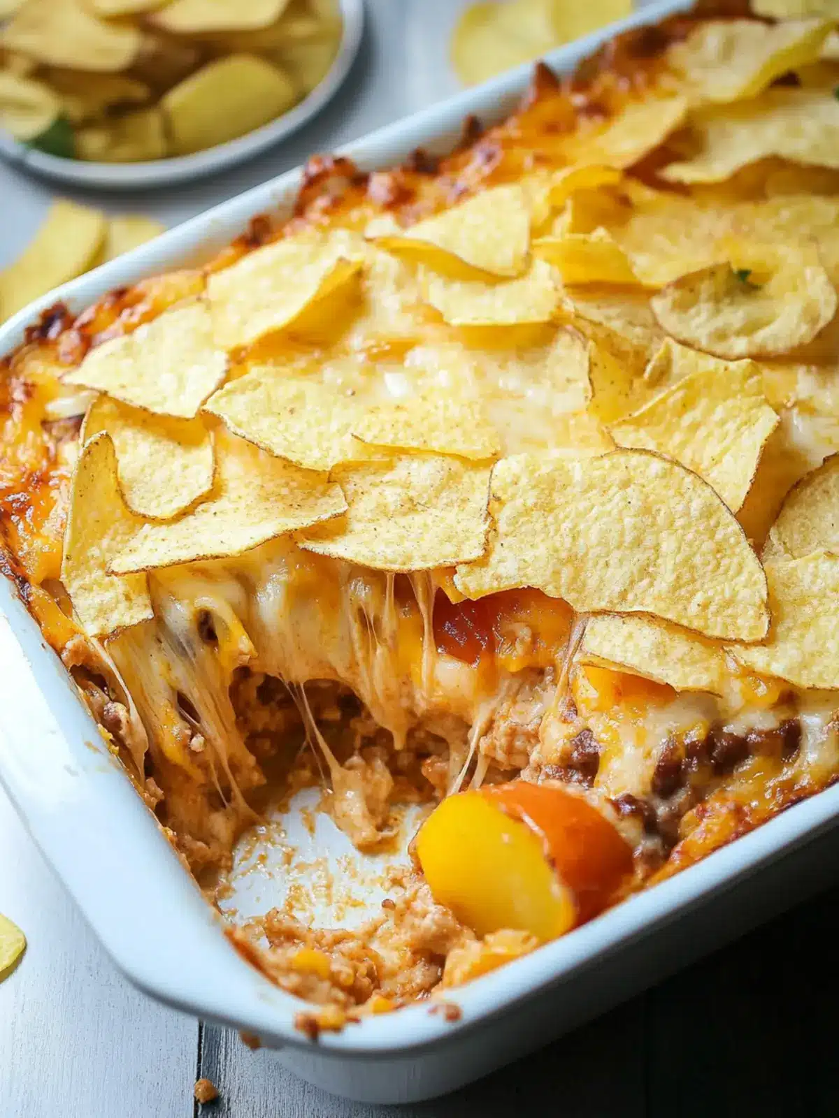 Cheeseburger Casserole with Potato Chips: Easy Family Favorite 5 Cheeseburger Casserole with Potato Chips