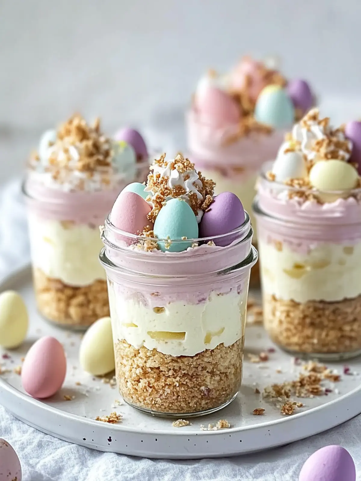 Delightful Easter Egg Cheesecake Jars for a Sweet Spring Treat 3 Easter Egg Cheesecake Jars