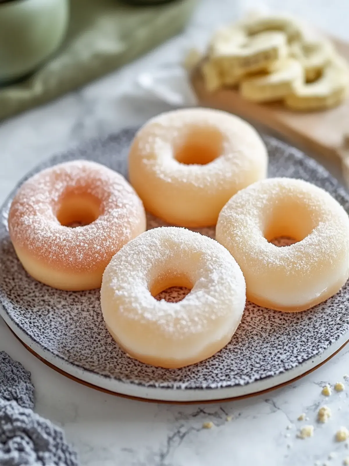 Chewy Japanese Mochi Donuts: Customizable Glazed Bliss 5 Chewy Japanese Mochi Donuts