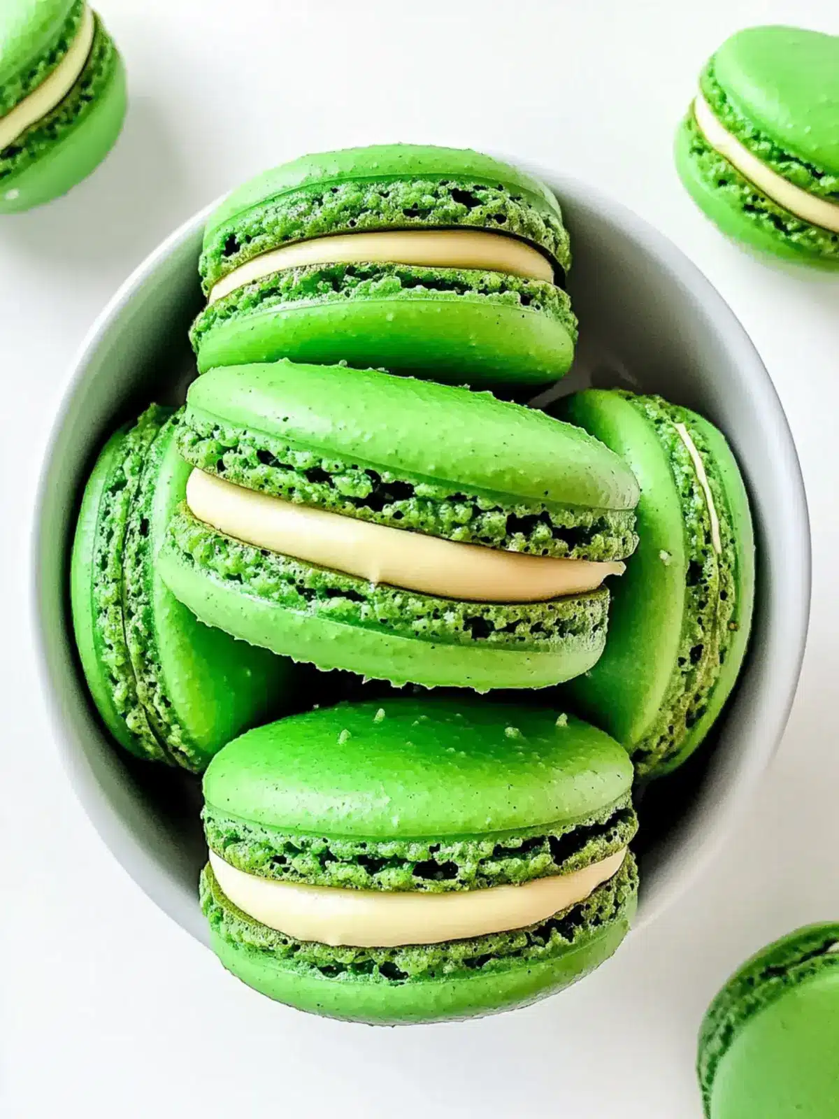 Festive Green Vanilla Bean St Patrick’s Day Macarons Recipe 5 Green Vanilla Bean St Patrick’s Day Macarons