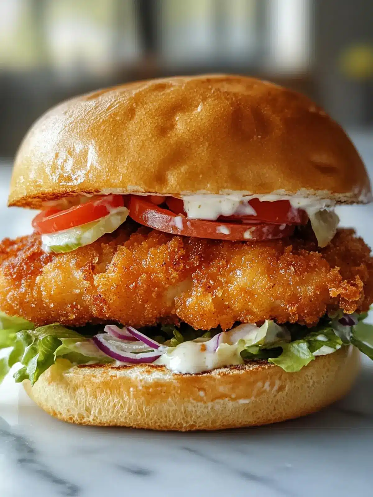 Crispy Fried Cod Sandwich on Toasted Brioche You'll Crave 4 Crispy Fried Cod Sandwich on Toasted Brioche