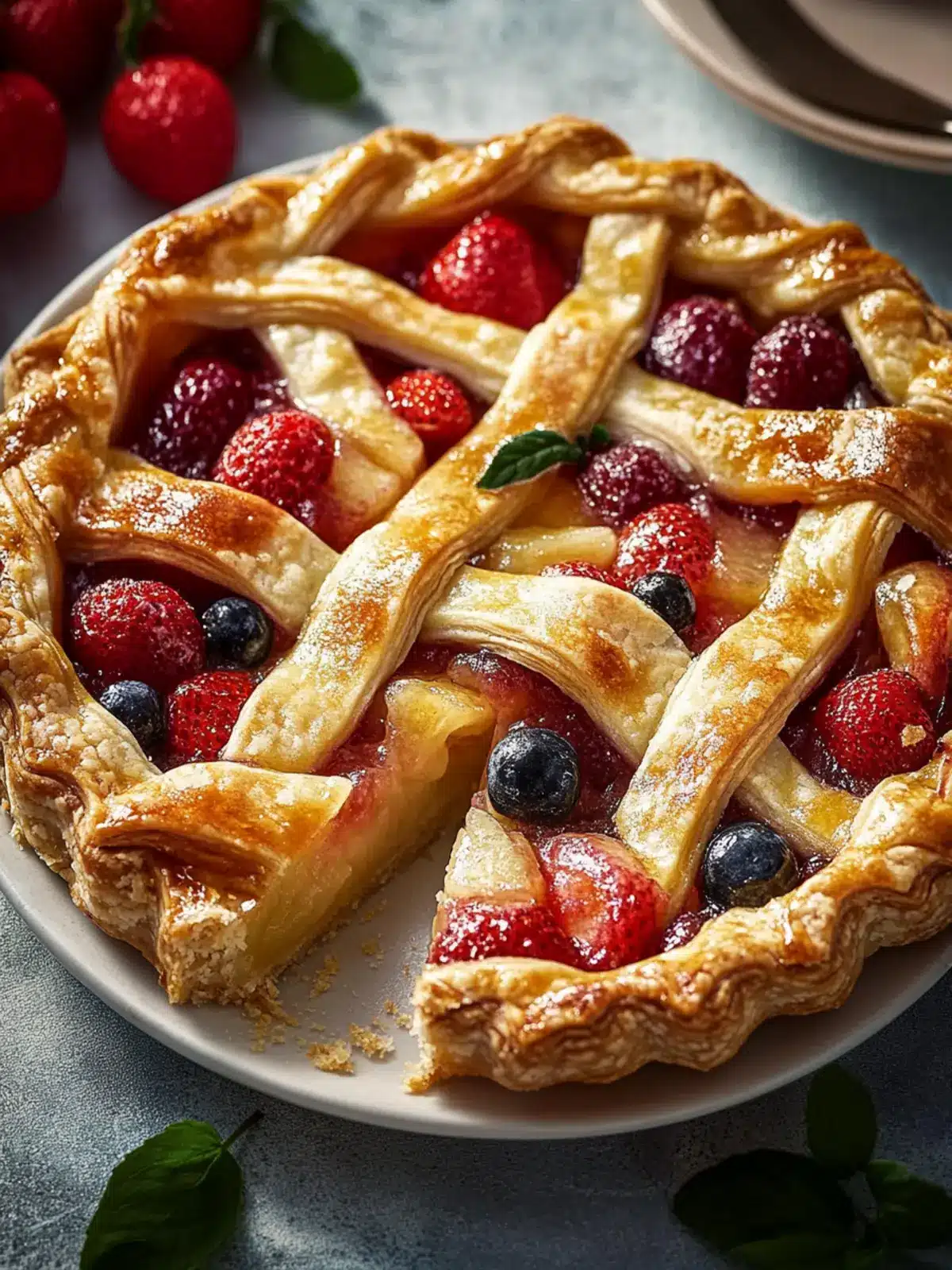 Irresistible Pull Apart Pie: Enjoy Three Fruity Flavors! 2 Pull Apart Pie