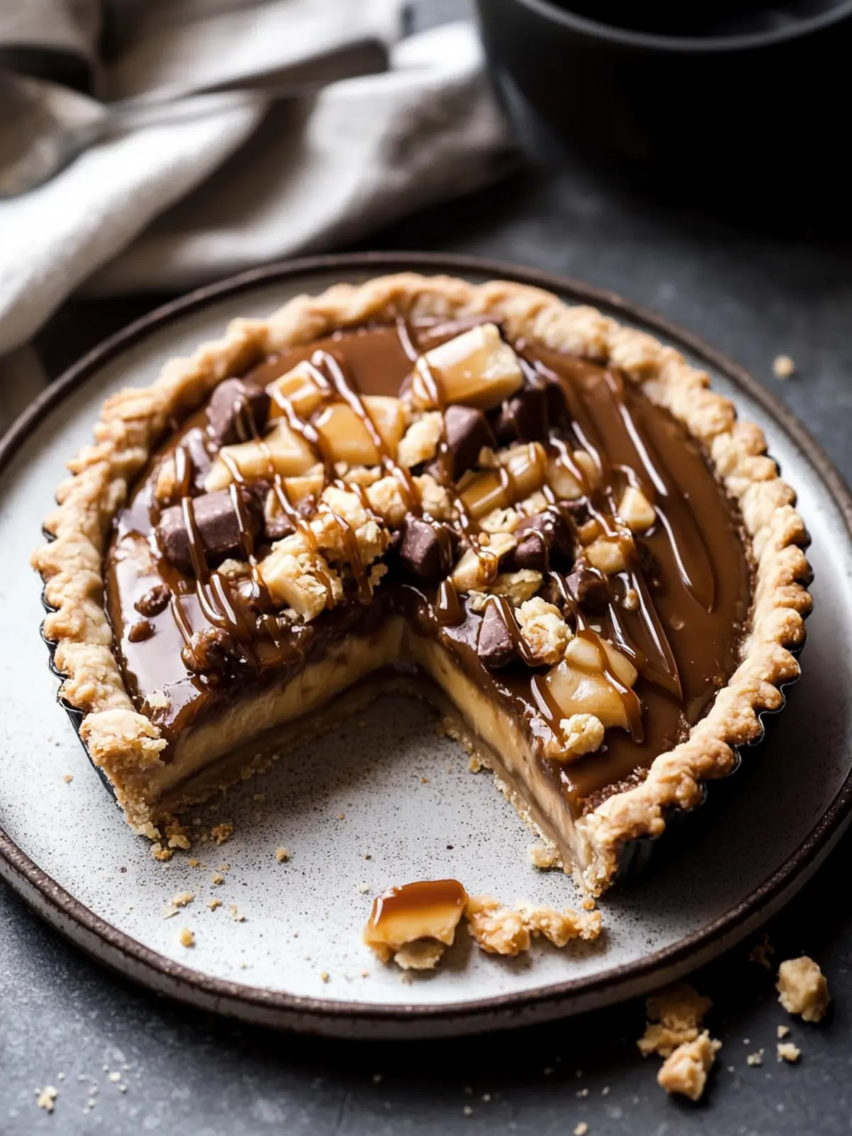 Indulge in Snickers Caramel Tart: Sweet Bliss Awaits 2 Snickers Caramel Tart