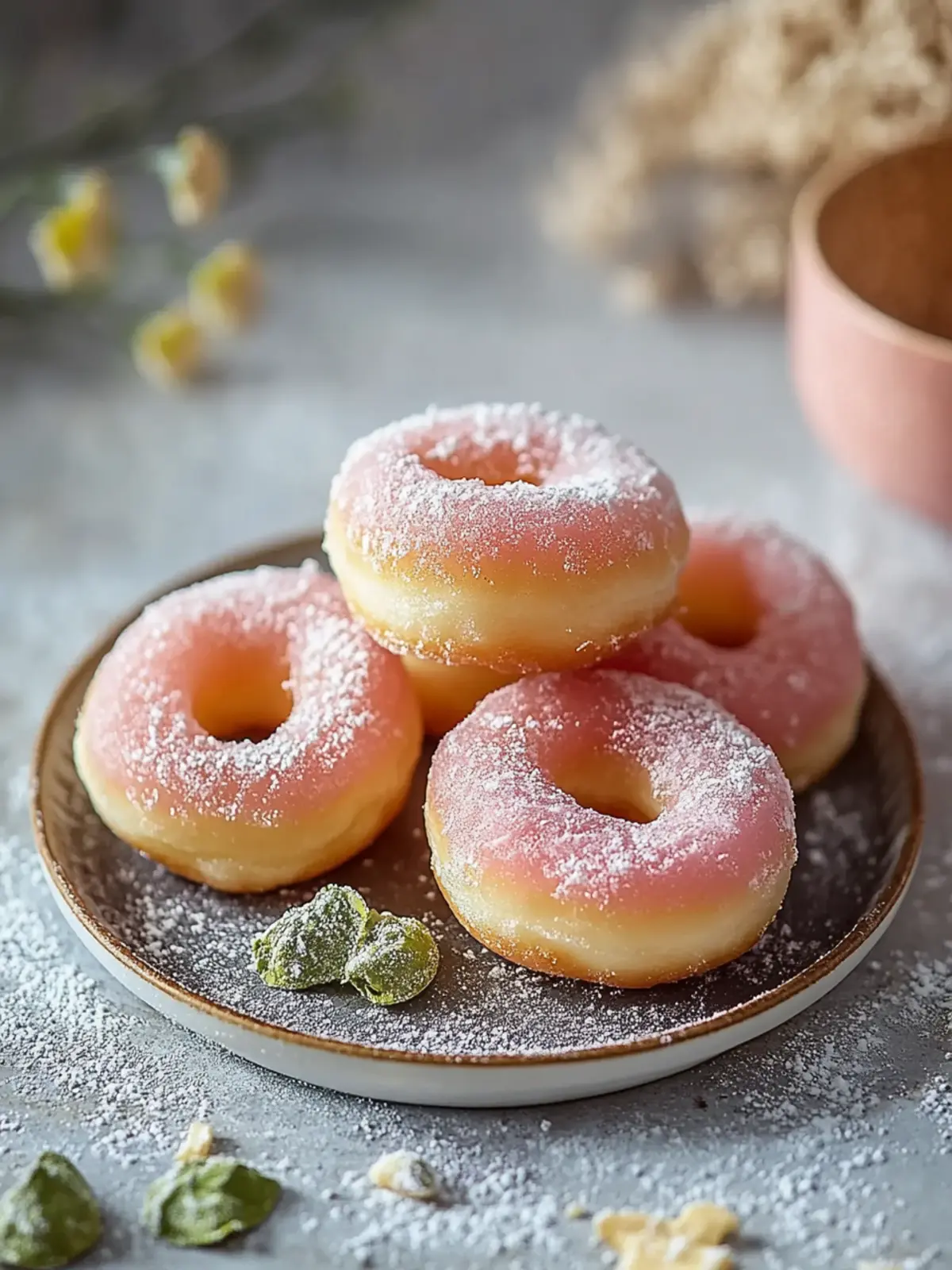 Chewy Japanese Mochi Donuts: Customizable Glazed Bliss 3 Chewy Japanese Mochi Donuts