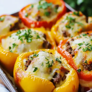 Savory Cheeseburger Stuffed Peppers for a Fun Dinner Tonight 9 Cheeseburger Stuffed Peppers