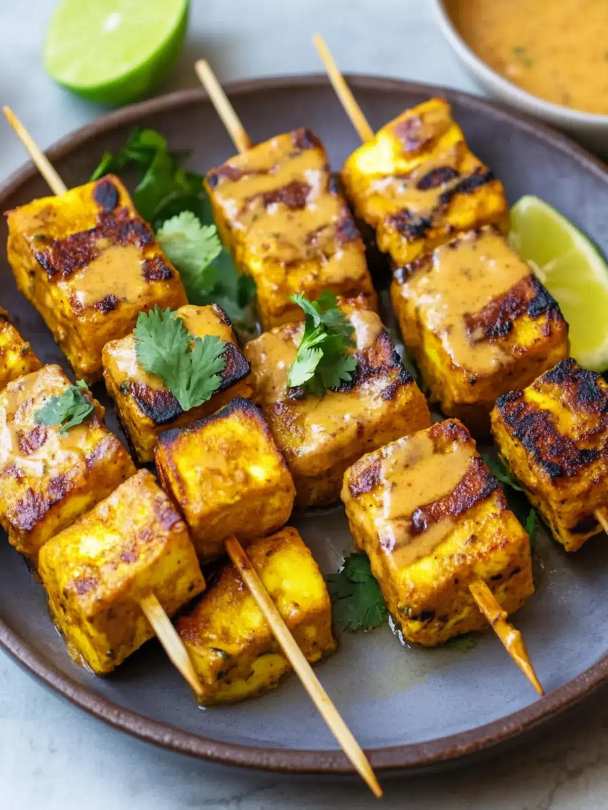 Savory Paneer Satay with Creamy Peanut Sauce for Food Lovers 4 Paneer Satay