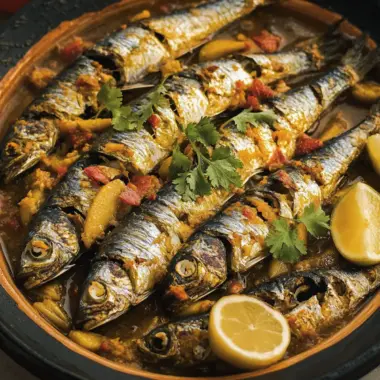 Savor Vibrant Moroccan Sardines M’chermel with Chermoula Magic 9 Moroccan Sardines M’chermel