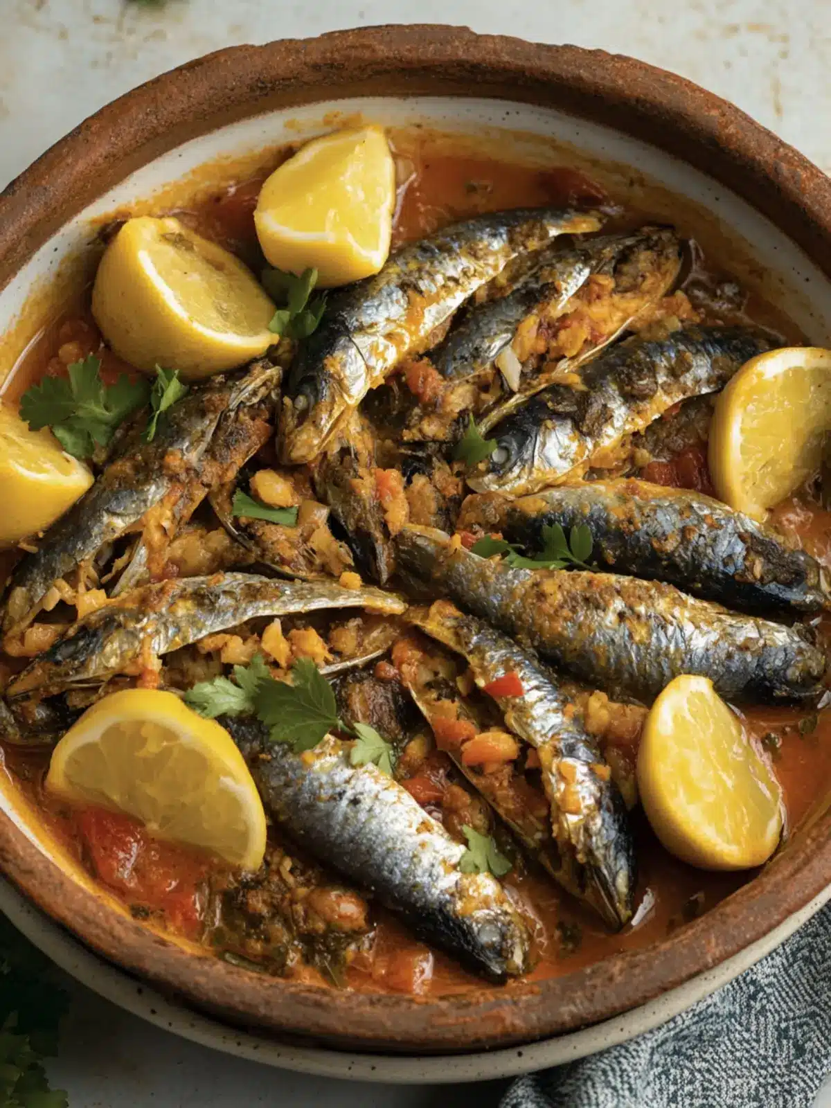 Savor Vibrant Moroccan Sardines M’chermel with Chermoula Magic 2 Moroccan Sardines M’chermel