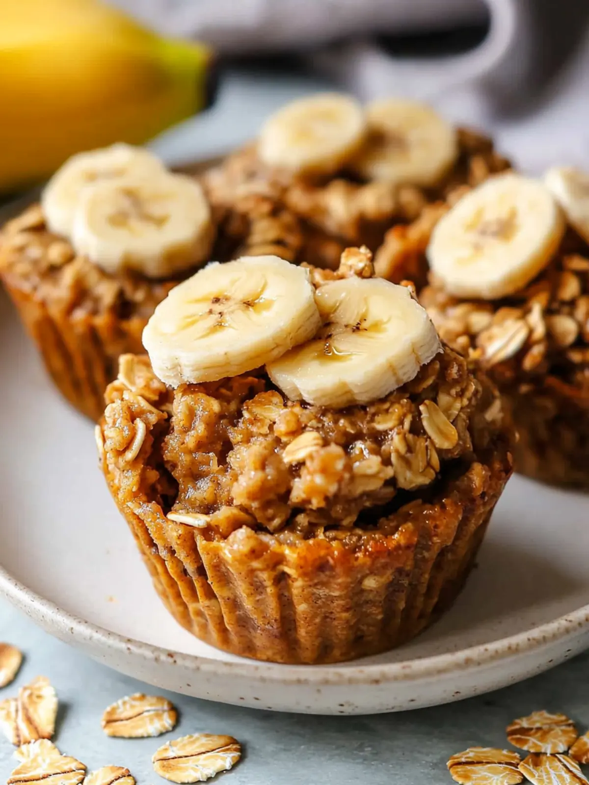 Delicious Peanut Butter Banana Baked Oatmeal Cups to Savor 3 Peanut Butter Banana Baked Oatmeal Cups