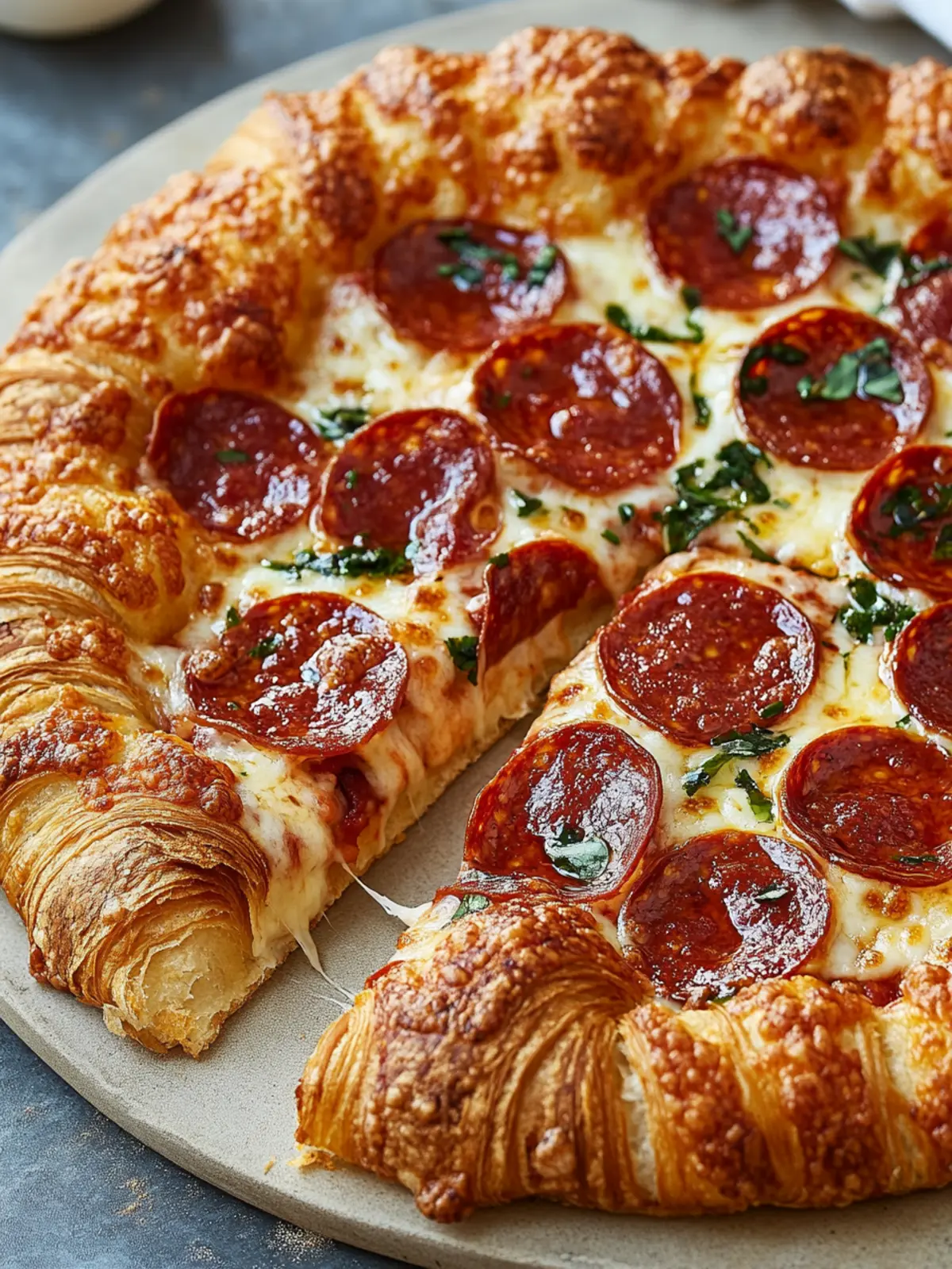 Irresistible Croissant Crusted Pepperoni Pizza for Easy Family Nights 4 Croissant Crusted Pepperoni Pizza