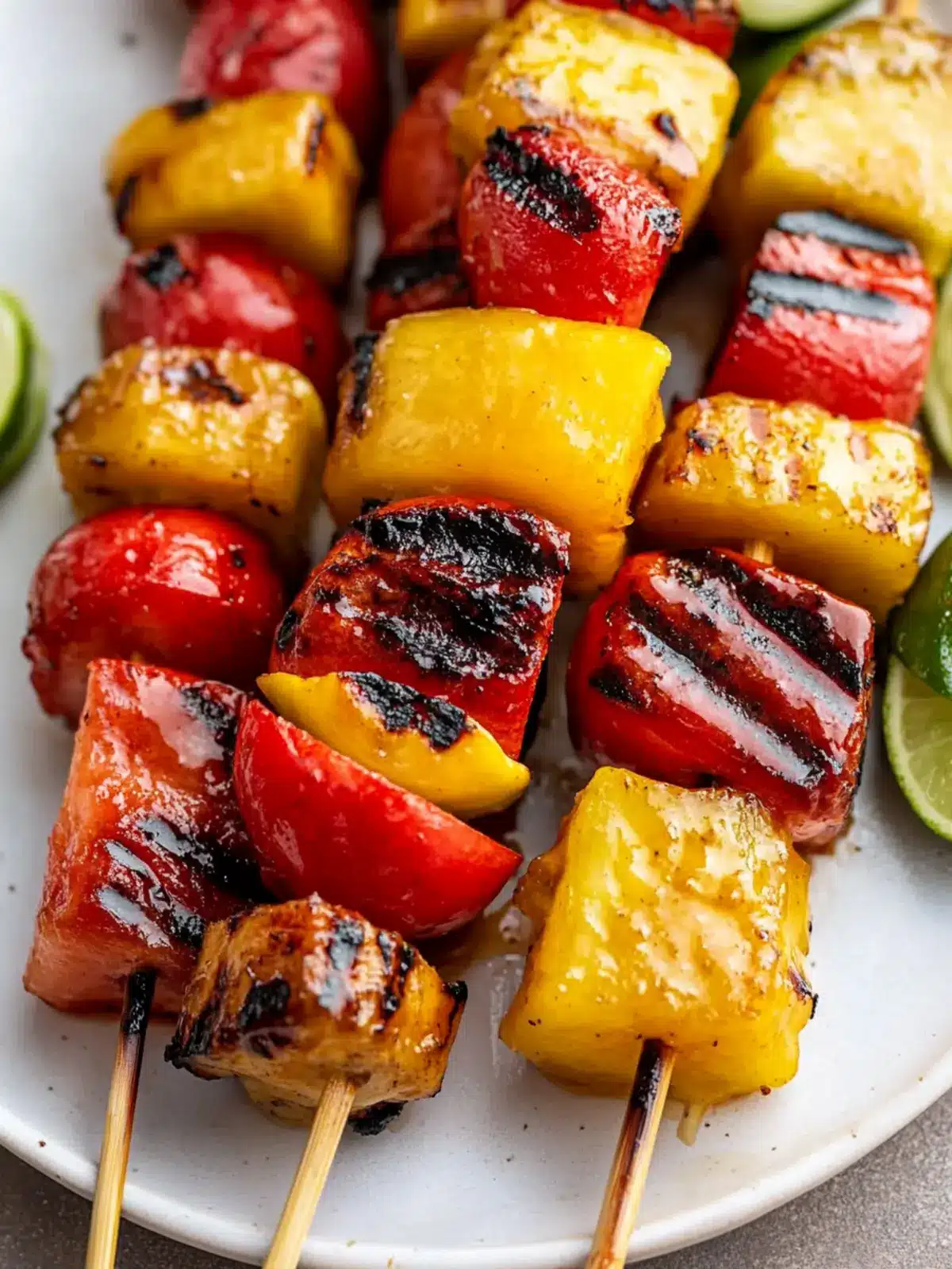 Delicious Grilled Fruit Kabobs with Sweet & Spicy Glaze 2 Grilled Fruit Kabobs with Sweet & Spicy Glaze