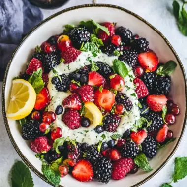 Delicious Berry Salad with Creamy Lemon Herb Dressing Bliss 9 Berry Salad with Creamy Lemon Herb Dressing