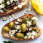 Feta Olive Sardine Toasts for a Flavorful Mediterranean Boost 82 Feta Olive Sardine Toasts