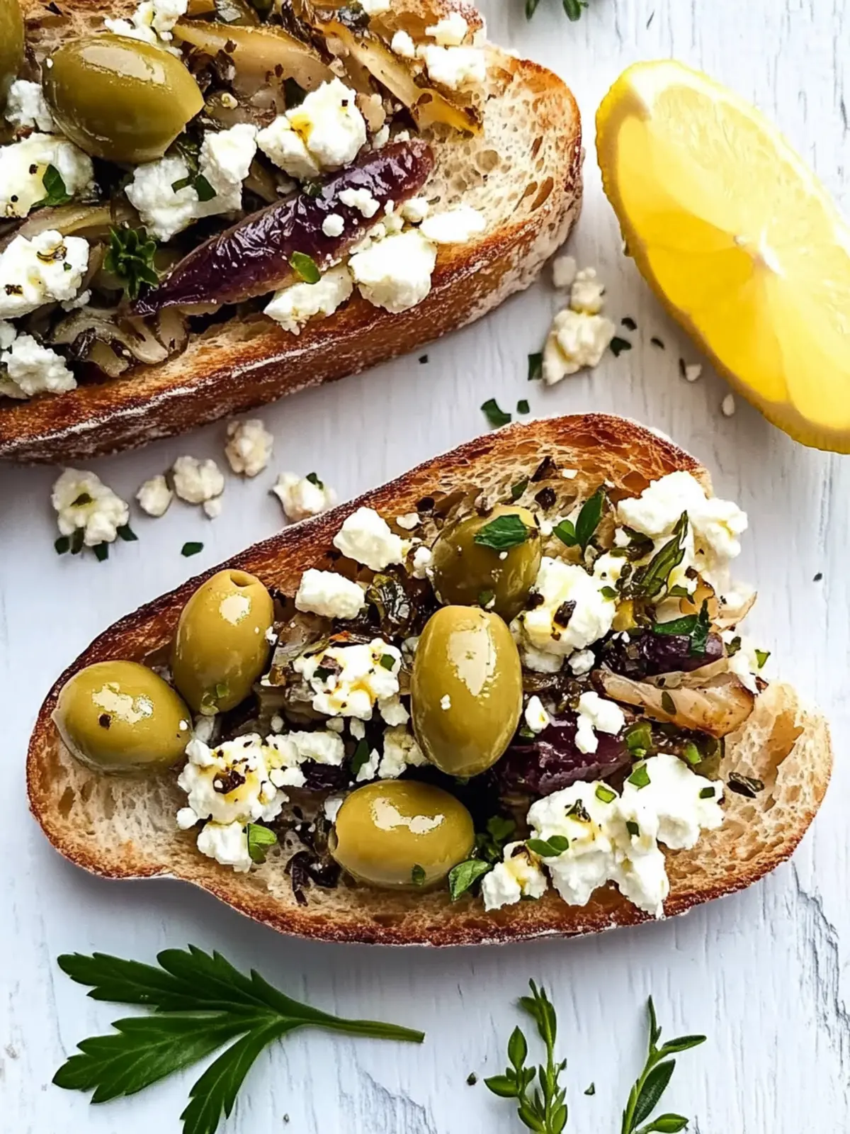 Feta Olive Sardine Toasts for a Flavorful Mediterranean Boost 5 Feta Olive Sardine Toasts