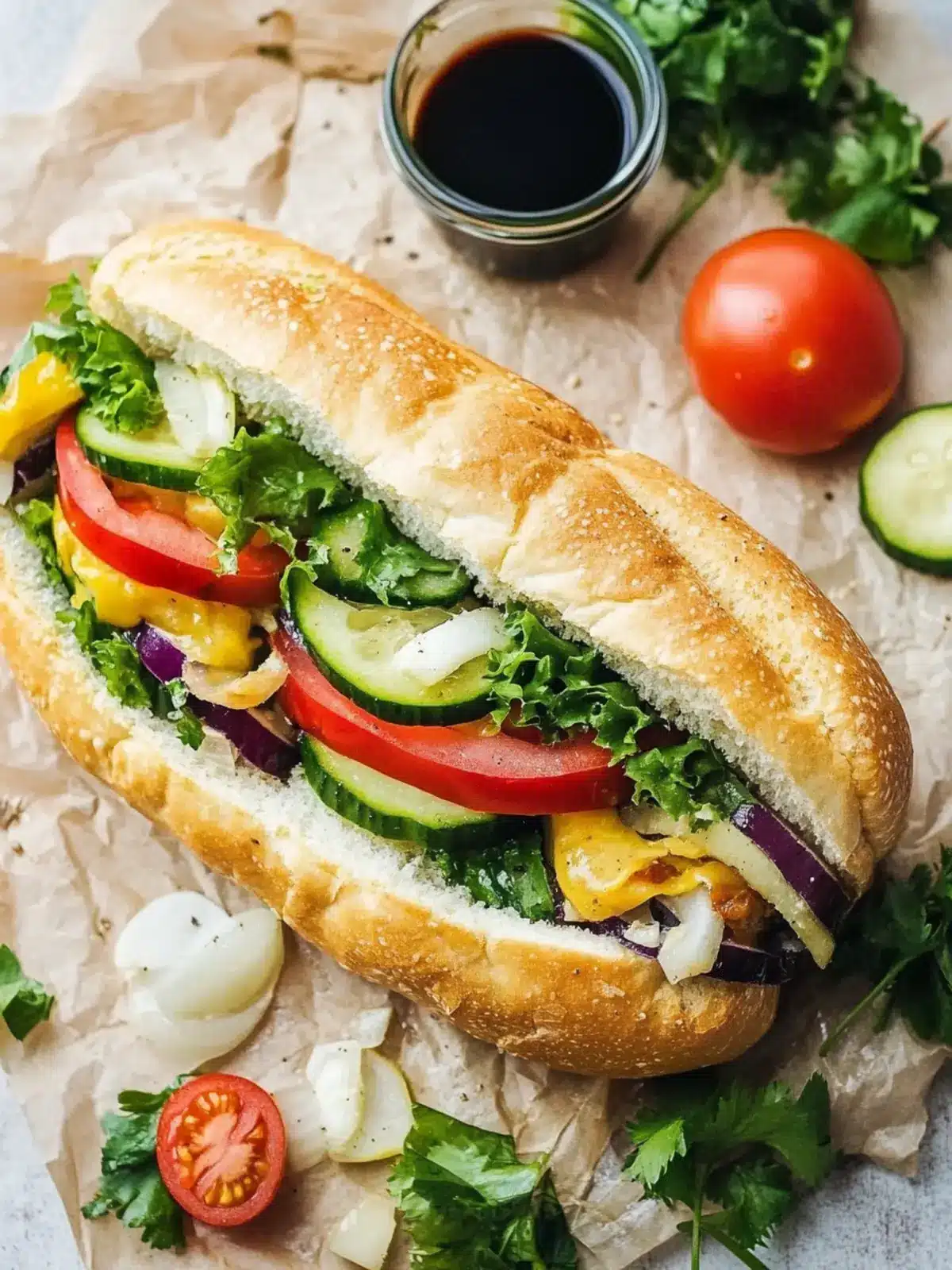 Delicious Veggie Subs with Creamy Avocado and Cheese Delight 2 Veggie Subs