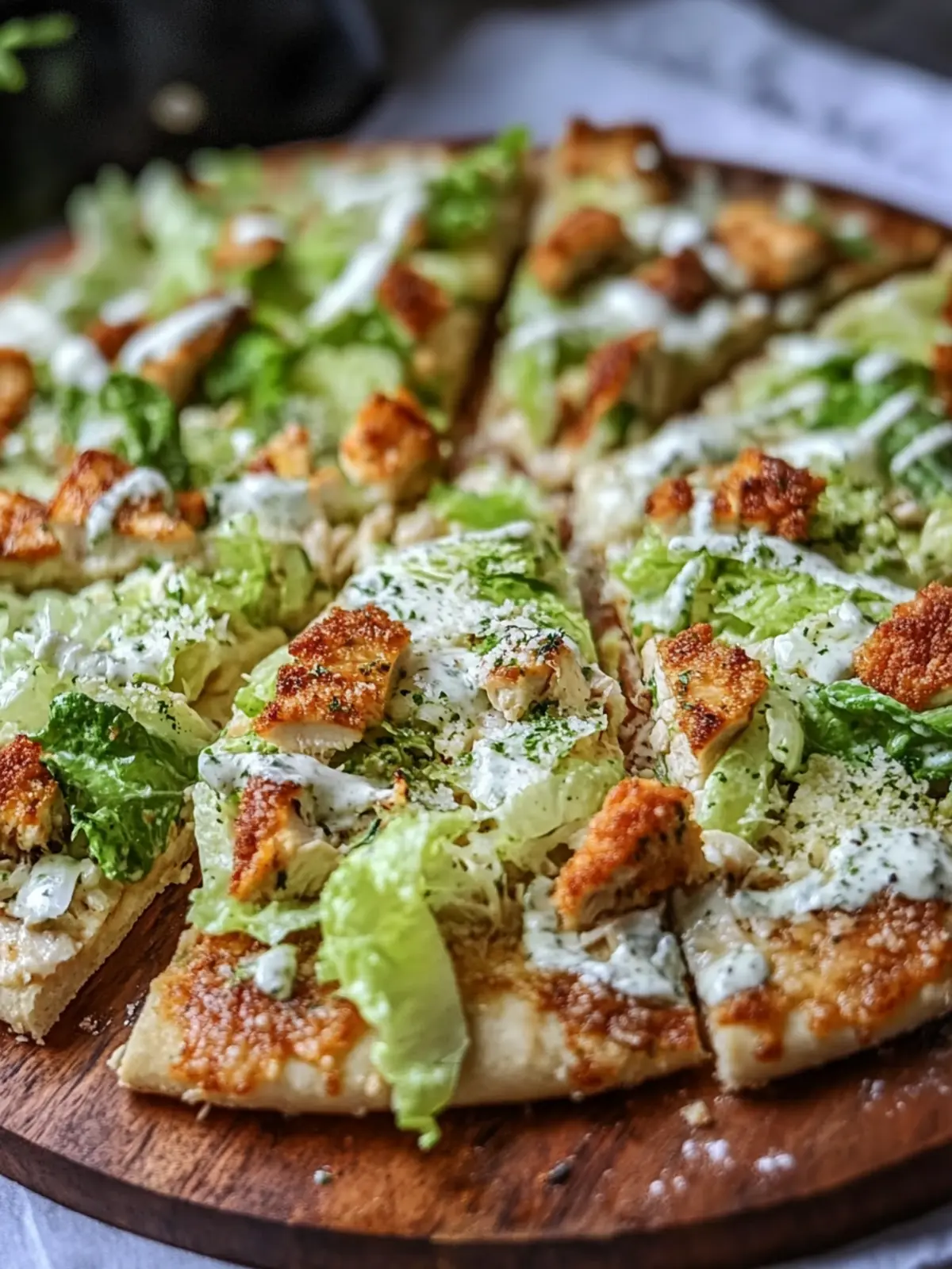 Chicken Crust Caesar Salad Pizza: A Healthy Twist You’ll Love 5 Chicken Crust Caesar Salad Pizza