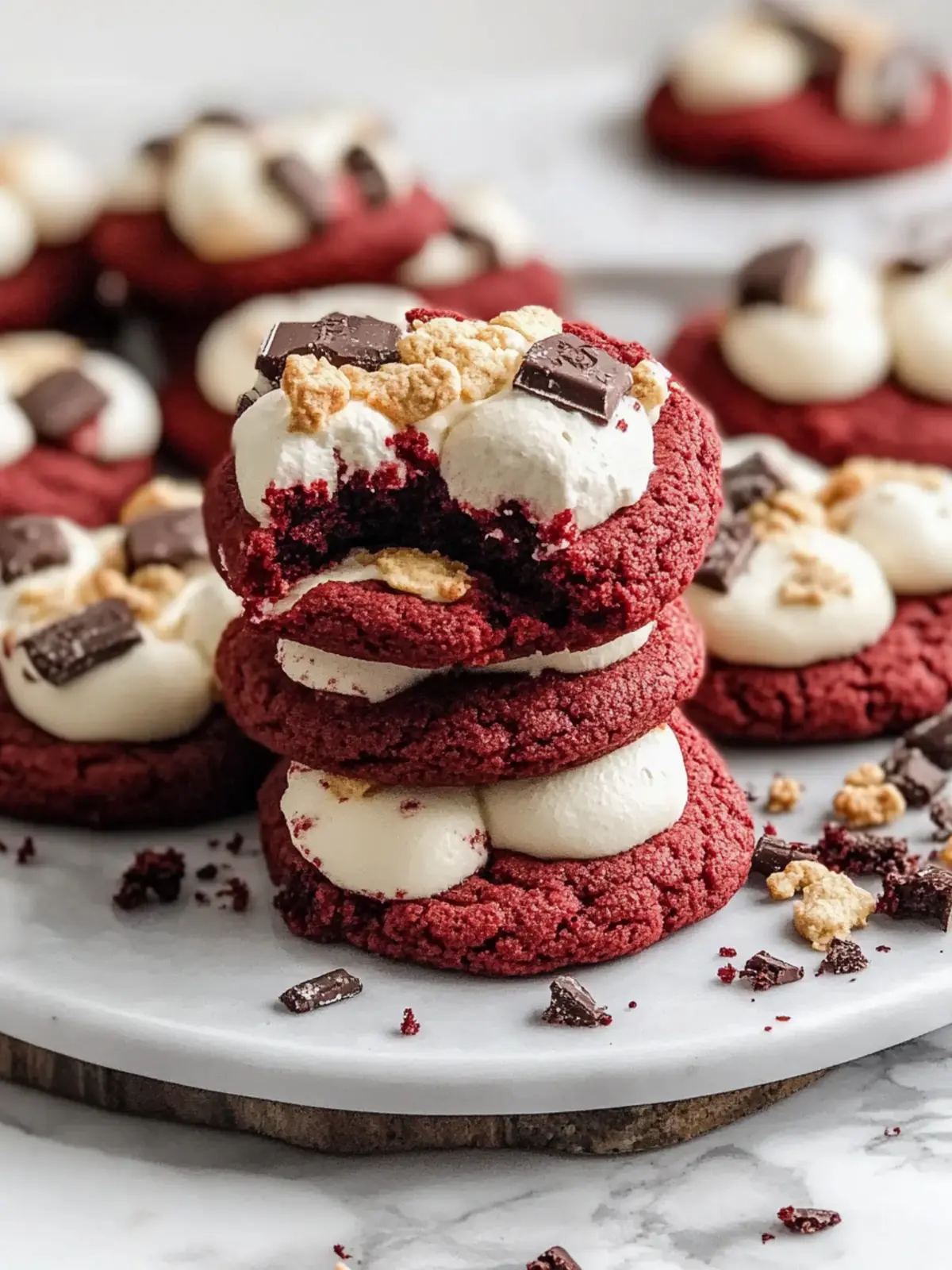 Red Velvet S'mores Cookies That Wow Every Sweet Tooth 4 Red Velvet S’mores Cookies