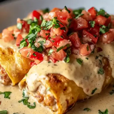 Boudin Chimichangas with Crawfish Cream Sauce You'll Crave 10 Boudin Chimichangas with Crawfish Cream Sauce