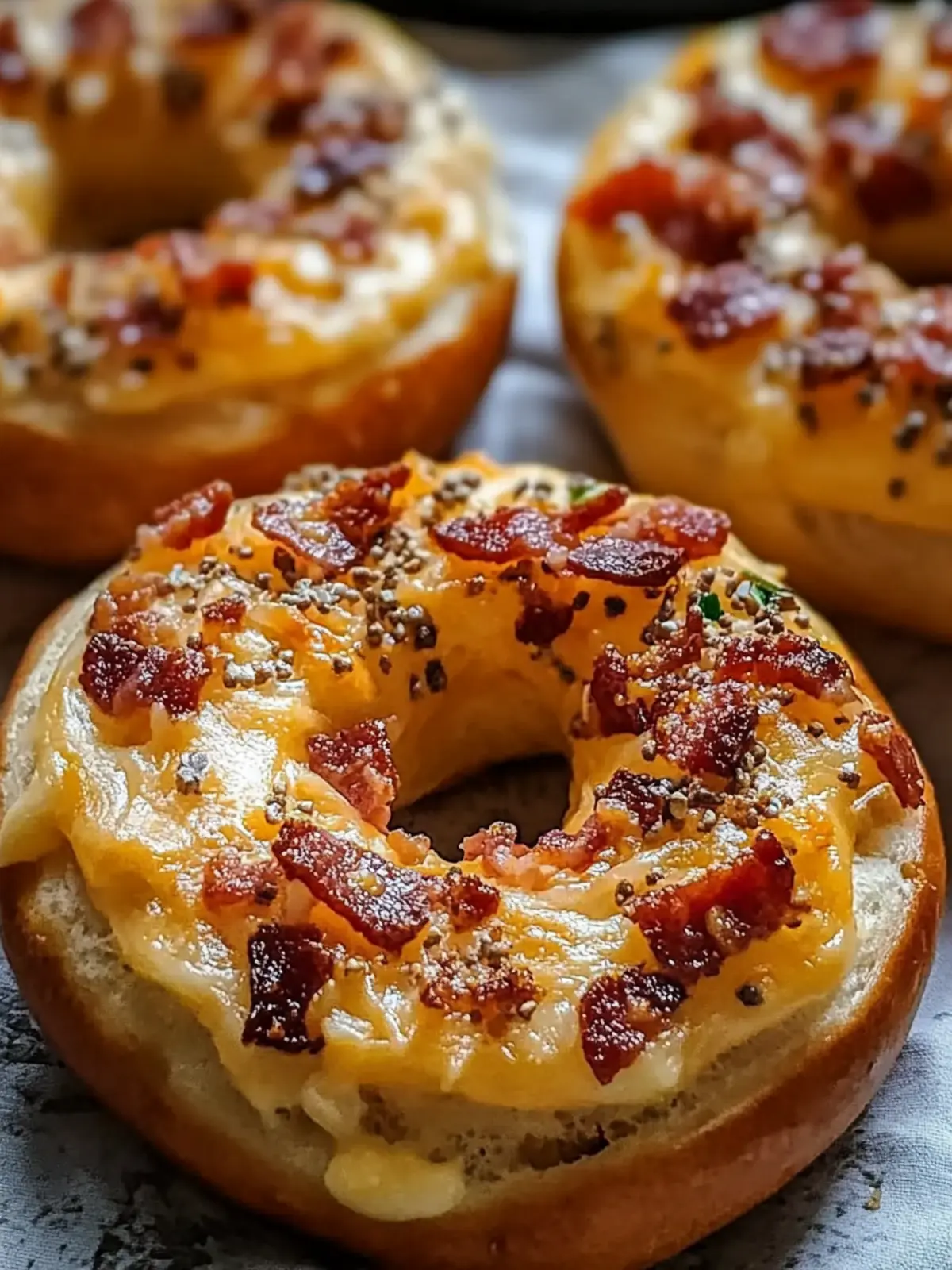 Homemade Bacon Cheddar Bagels for a Savory Breakfast Delight 5 Bacon Cheddar Bagels