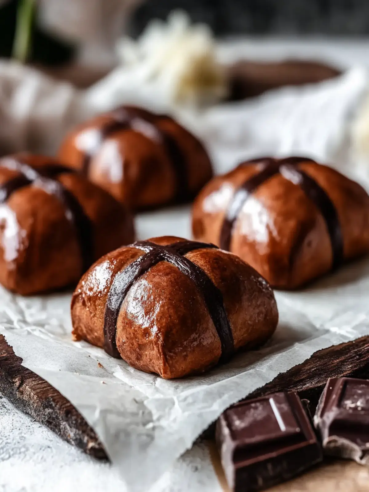 Brioche Chocolate Hot Cross Buns: A Delicious Twist for Easter 3 Brioche Chocolate Hot Cross Buns