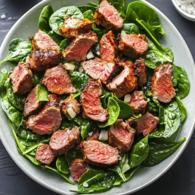 BBQ Lamb and Spinach Salad with Creamy Indian Butter Sauce 9 BBQ Lamb and Spinach Salad