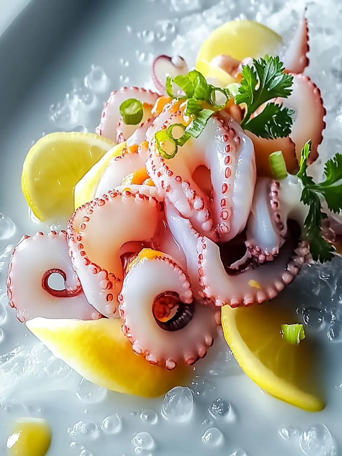 Savory Octopus Sashimi with Zesty Citrus Dipping Sauce 3 Octopus Sashimi