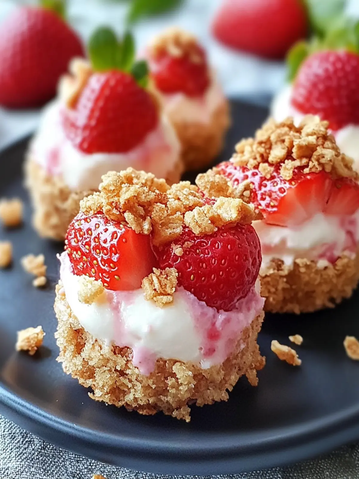 Irresistible Strawberry Cheesecake Crunch Bites in 30 Minutes 4 Strawberry Cheesecake Crunch Bites