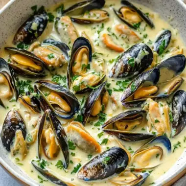 Delicious Garlic Mussels in Sour Cream Sauce Ready in 20 Minutes 9 Garlic Mussels In Sour Cream Sauce