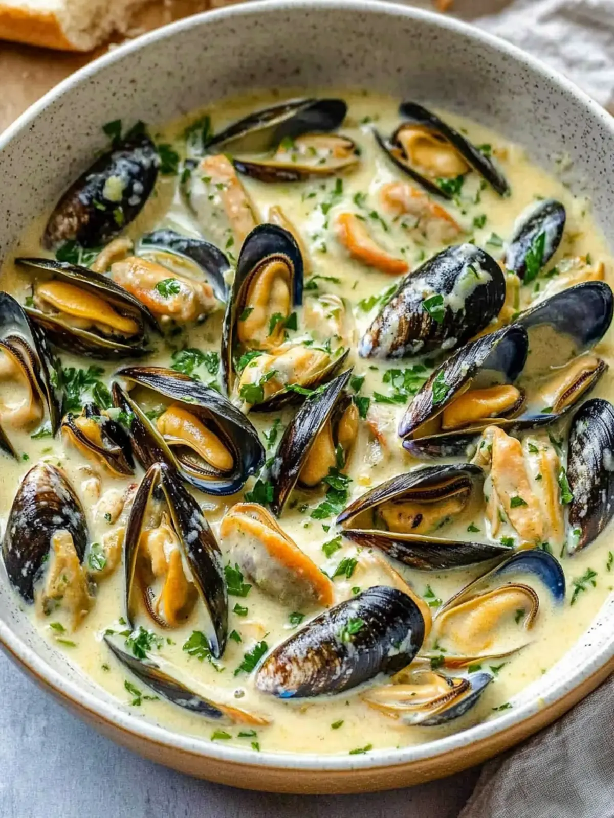 Delicious Garlic Mussels in Sour Cream Sauce Ready in 20 Minutes 5 Garlic Mussels In Sour Cream Sauce
