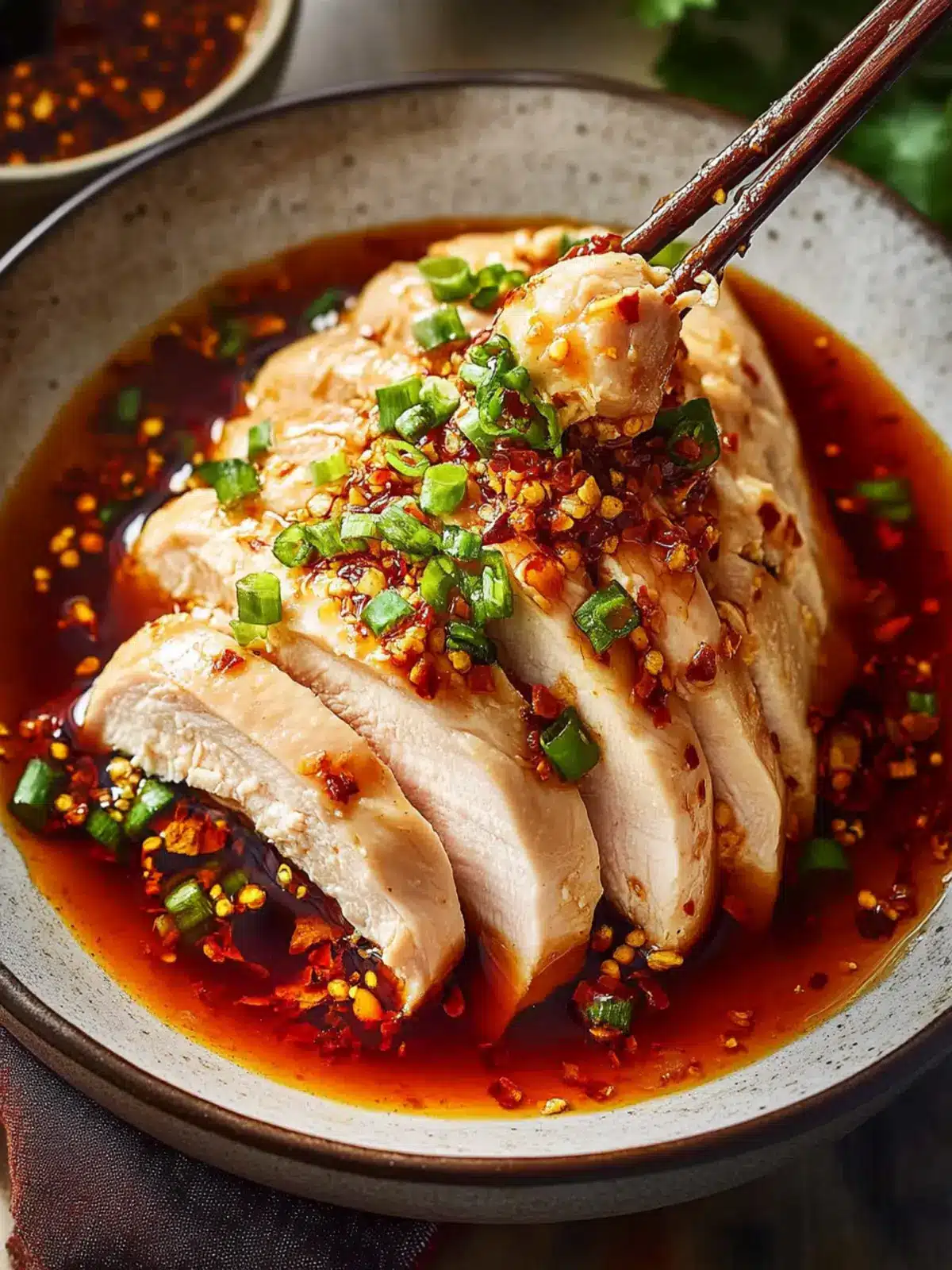 Poached Chicken with Sichuan Chili Sauce That's Irresistibly Spicy 2 Poached Chicken with Sichuan Chili Sauce