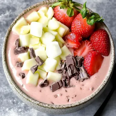 Indulge in a White Chocolate Strawberry Smoothie Bowl Bliss 9 White Chocolate Strawberry Smoothie Bowl