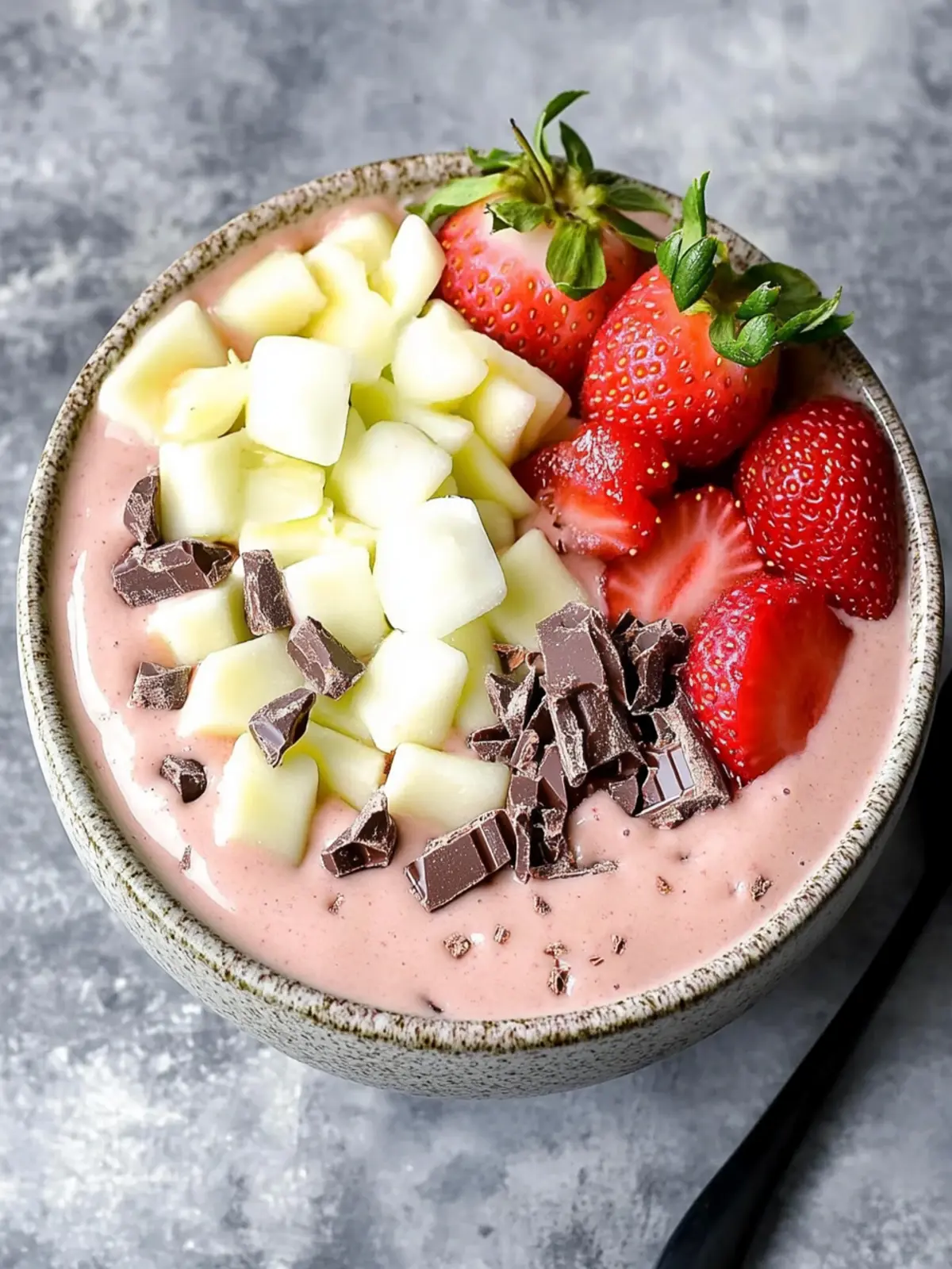 Indulge in a White Chocolate Strawberry Smoothie Bowl Bliss 5 White Chocolate Strawberry Smoothie Bowl