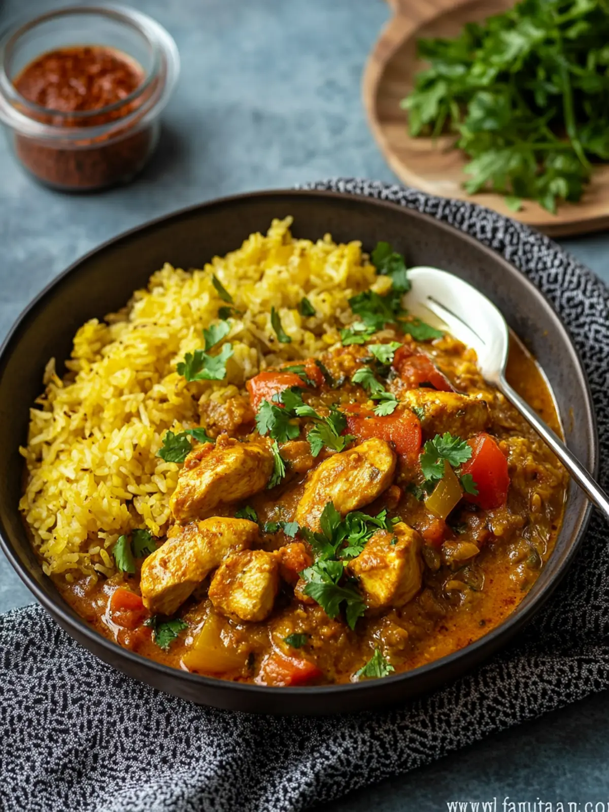 Savor Chicken Dupiaza with Pilau Rice for Cozy Nights In 4 Chicken Dupiaza with Pilau Rice