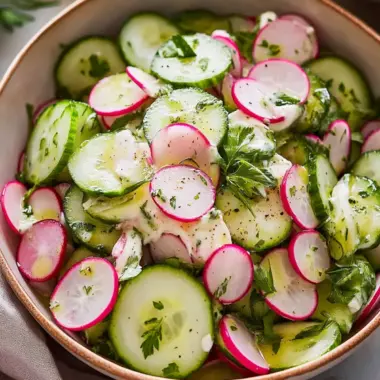 Zesty Creamy Cucumber Radish Salad for a Fresh Twist 9 Creamy Cucumber Radish Salad