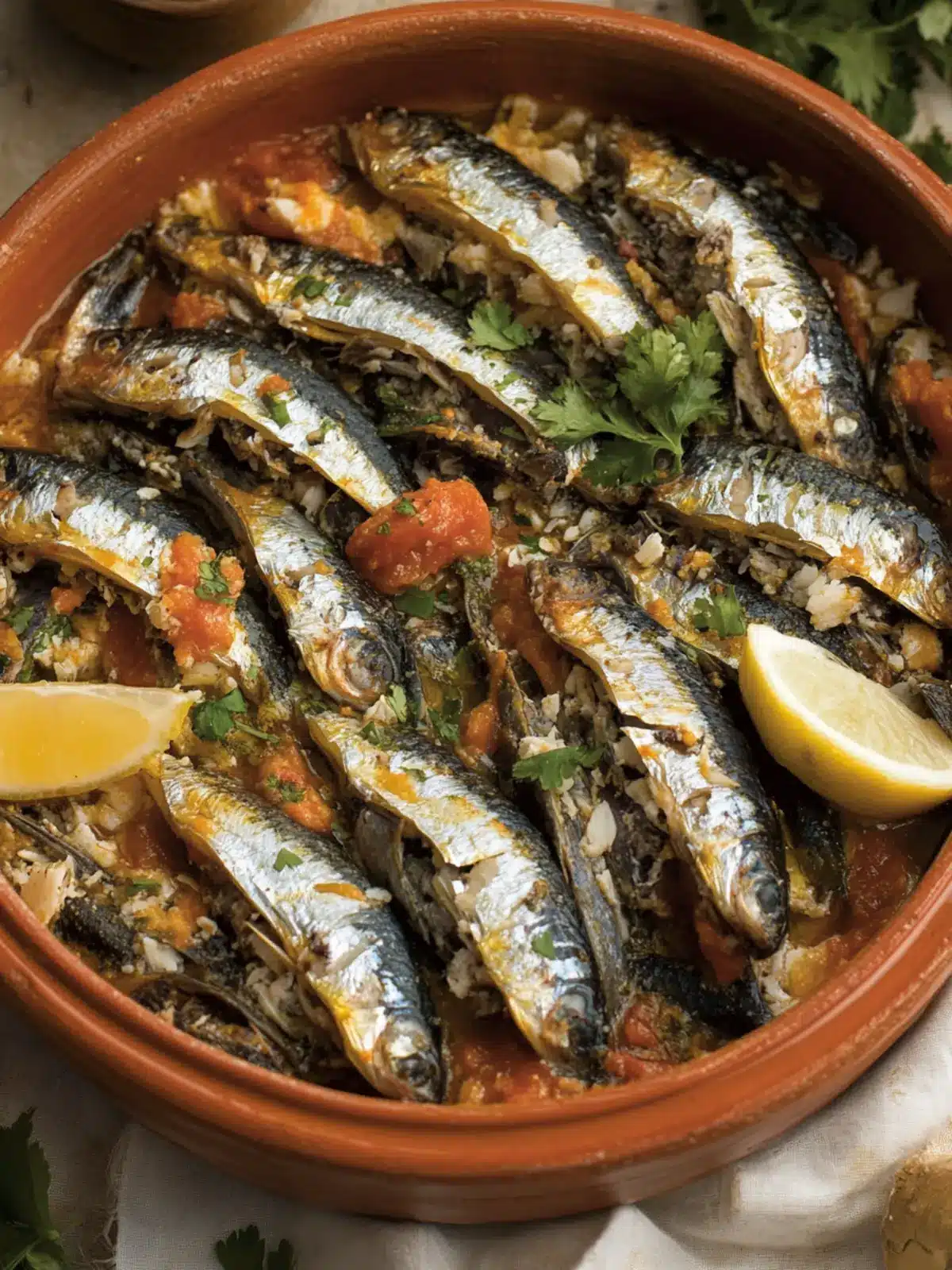 Savor Vibrant Moroccan Sardines M’chermel with Chermoula Magic 4 Moroccan Sardines M’chermel