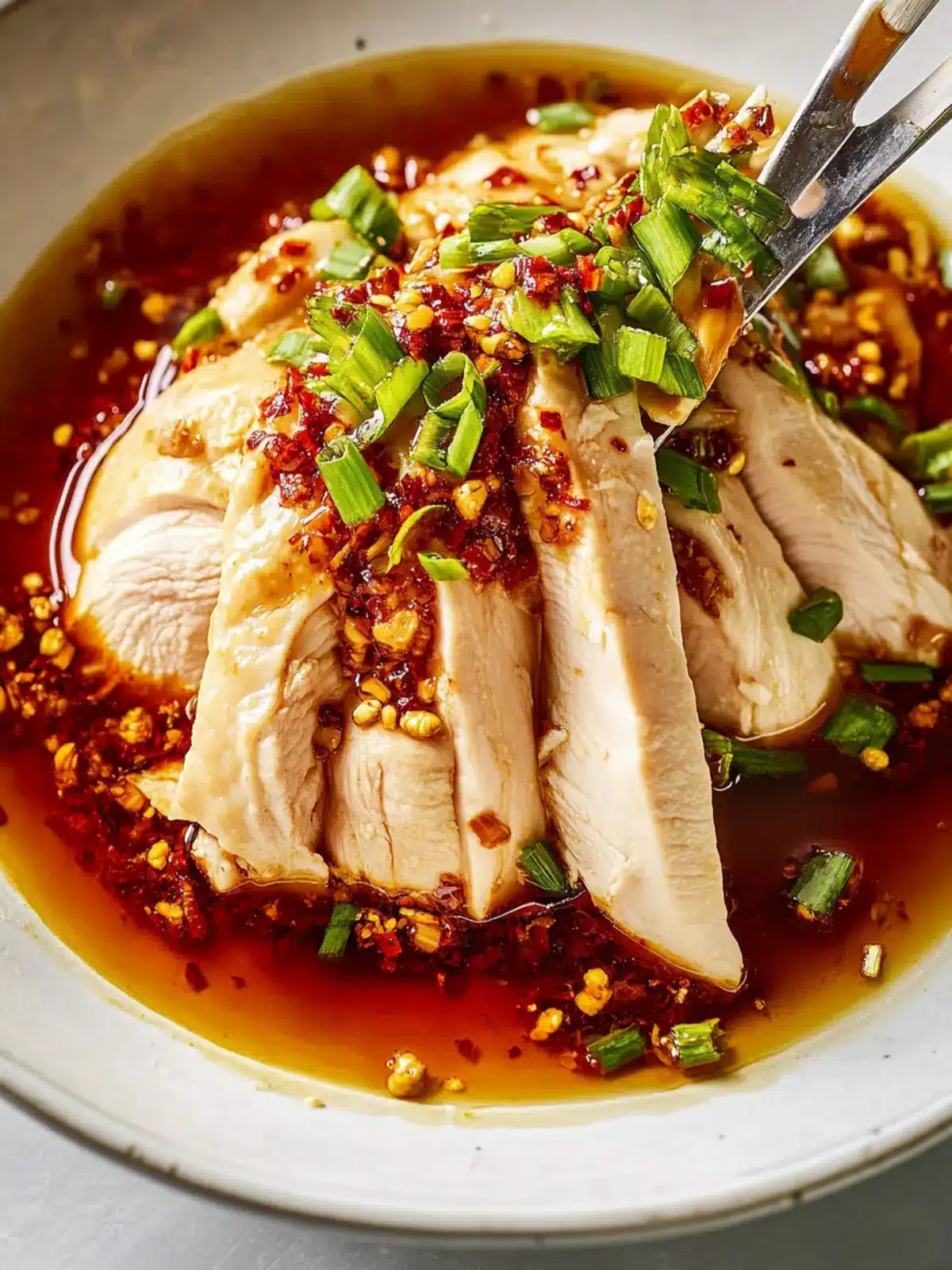 Poached Chicken with Sichuan Chili Sauce That's Irresistibly Spicy 3 Poached Chicken with Sichuan Chili Sauce