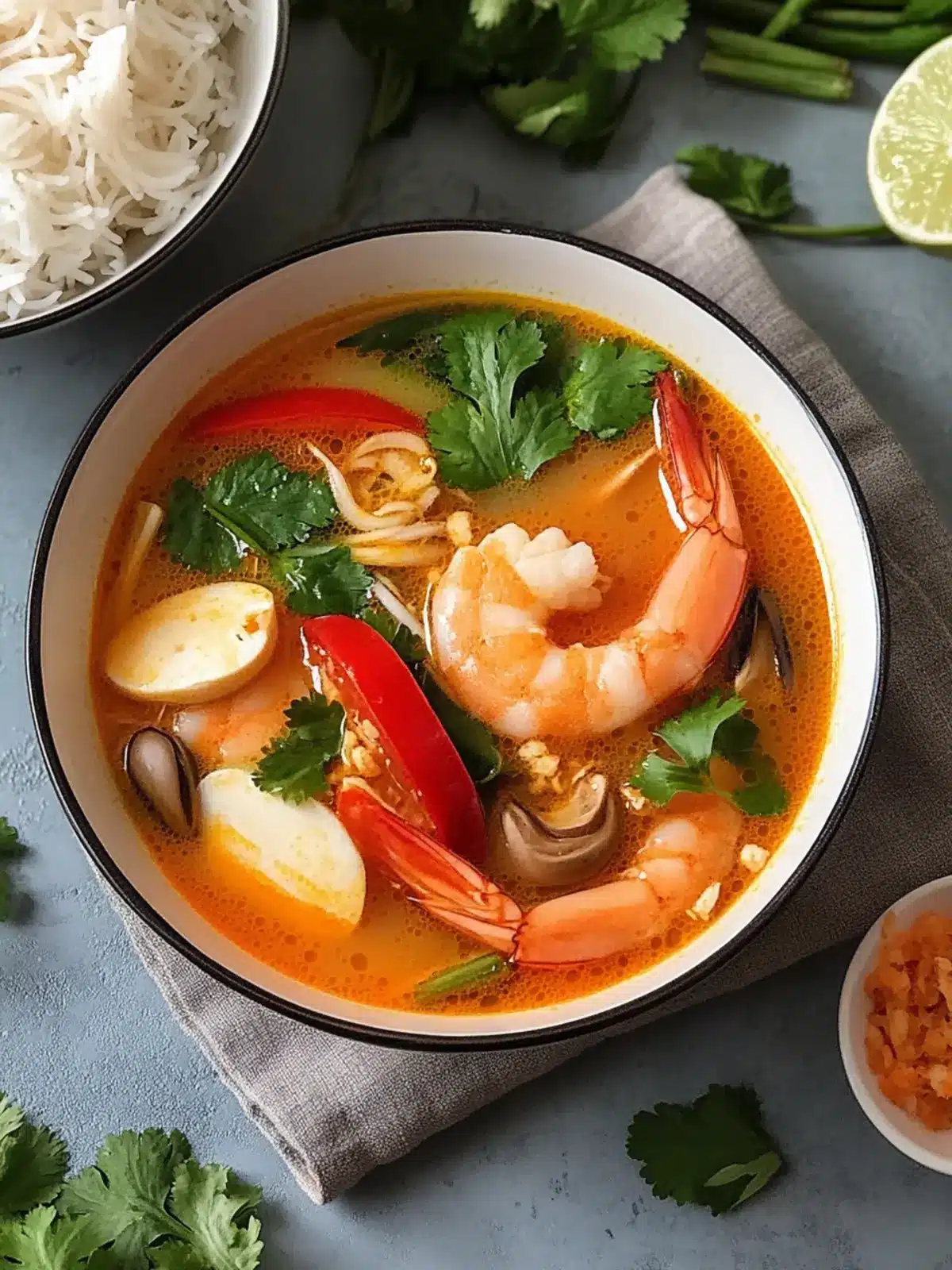 Savor Homemade Tom Yum Soup with Fresh Shrimp Delight 2 Tom Yum Soup