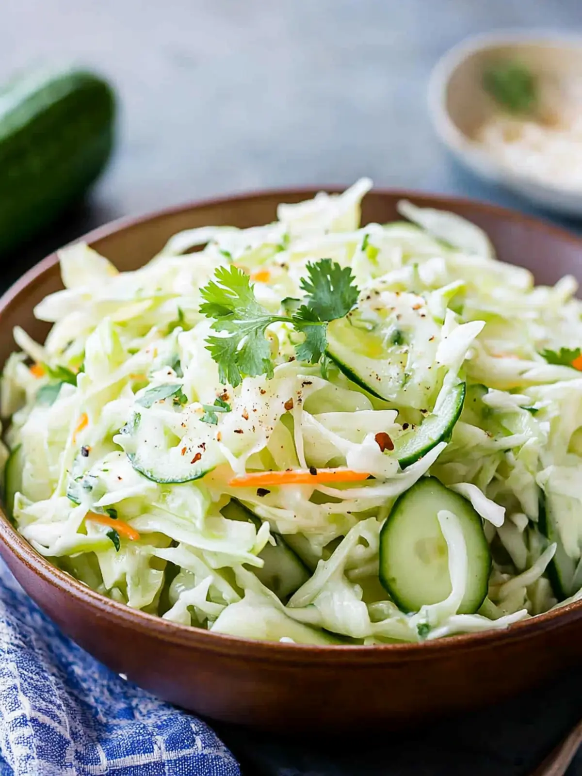 Crispy Creamy Cucumber and Cabbage Cole Slaw Recipe to Wow! 5 Creamy Cucumber and Cabbage Cole Slaw